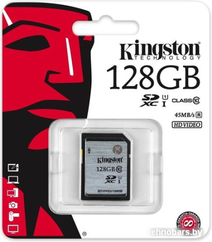 Карта памяти Kingston SDXC (Class 10) 128GB (SD10VG2/128GB) фото 5
