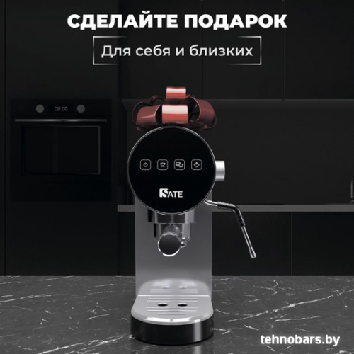 Рожковая помповая кофеварка SATE GT-100 (серебристый) фото 5