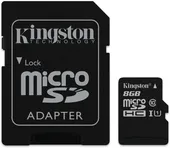 Карта памяти Kingston microSDHC (Class 10) U1 8GB + адаптер [SDCIT/8GB]