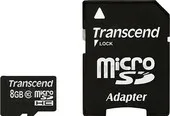 Карта памяти Transcend microSDHC (Class 10) 8GB + адаптер (TS8GUSDHC10)