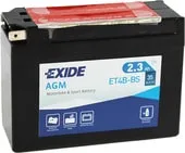 Мотоциклетный аккумулятор Exide ET4B-BS (2.3 А·ч)