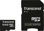 Карта памяти Transcend microSDXC Premium Class 10 64GB + адаптер [TS64GUSDXC10]