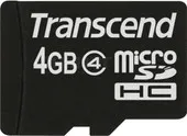 Карта памяти Transcend microSDHC (Class 4) 4GB + адаптер (TS4GUSDHC4)