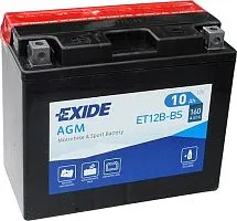Мотоциклетный аккумулятор Exide ET12B-BS (10 А·ч)