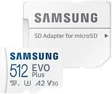 Карта памяти Samsung EVO Plus 2021 microSDXC 512GB (с адаптером)