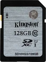 Карта памяти Kingston SDXC (Class 10) 128GB (SD10VG2/128GB)