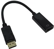 Кабель-переходник DisplayPort-HDMI ExeGate EX-DPM-HDMIF-0.2 (20M/19F, DP1.2 4K@60Hz, 0,2м) <EX294707RUS>