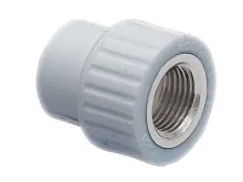 Муфта ПП комбинированная внутр. резьба 20х1/2", серый РосТурПласт 10933