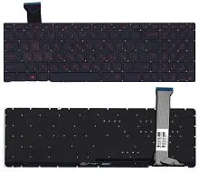 Клавиатура для ноутбука Asus ROG GL552VW черная с красной подсветкой