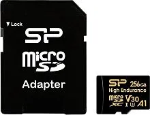 Карта памяти Silicon-Power Golden Series High Endurance microSDXC SP256GBSTXDV3V1HSP 256GB (с адаптером)