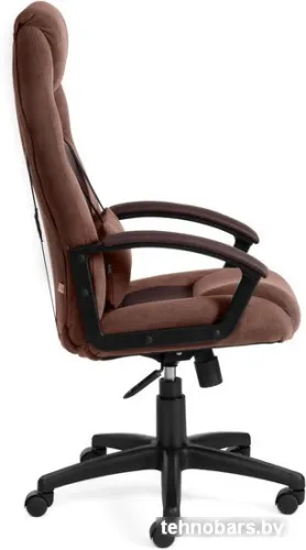 Кресло TetChair Driver (флок/ткань, коричневый) фото 4