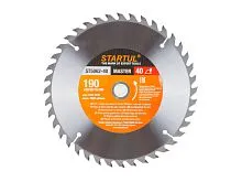 Диск пильный 190х30/20/16 мм 40 зуб. по дереву STARTUL ST5062-40