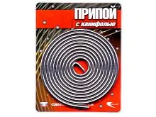 Припой ПОС 61 трубка, спираль ф2мм, с канифолью (длина 1м) (Векта) (30262)