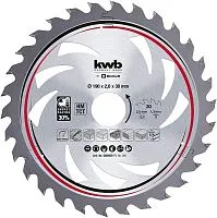 49586956 Диск пильный 190x30x2,0 мм, 30 зубов, для дерева, KWB