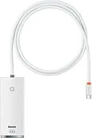USB-хаб Baseus Lite Series 4-Port USB A - Type C WKQX030502 (2 м, белый)