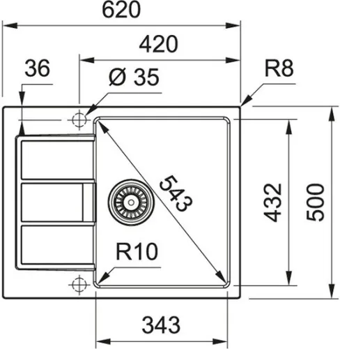 Кухонная мойка Franke Sirius 2.0 S2D 611-62 (500) Tectonite 143.0628.367 (серый) фото 4