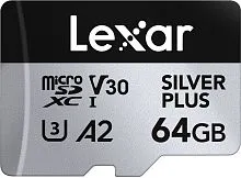 Карта памяти Lexar Professional SILVER PLUS microSDXC LMSSIPL064G-BNANG 64GB