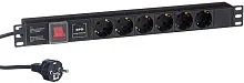Блок розеток ExeGate ServerPro PDU-19H608 Al-6S-EU2CU-SW-SPD1