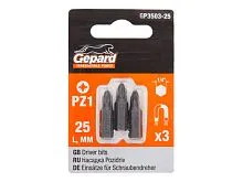 Насадка крестообразная PZ1 25мм  3шт GEPARD (GP3503-25) GP3503-25