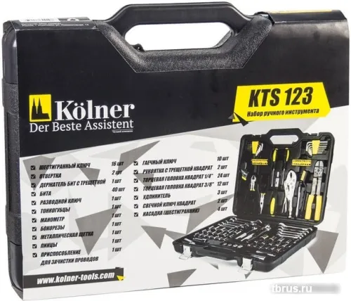 Универсальный набор инструментов Kolner KTS123 (123 предмета) фото 6