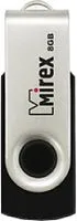 USB Flash Mirex SWIVEL RUBBER BLACK 8GB (13600-FMURUS08)