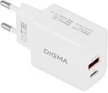 Сетевое зарядное Digma DGW2D (белый)