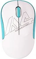 Мышь A4Tech G3-300N (белый/голубой)