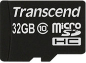 Карта памяти Transcend microSDHC Class 10 32 Гб + SD адаптер (TS32GUSDHC10)
