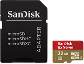 Карта памяти SanDisk Extreme microSDHC UHS-I U3 (Class 10) 32GB (SDSDQXN-032G-G46A)