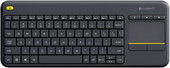 Клавиатура Logitech Wireless Touch Keyboard K400 Plus Black (920-007147)