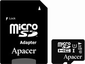 Карта памяти Apacer microSDHC UHS-I (Class 10) 32GB + адаптер (AP32GMCSH10U1-R)