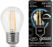 Светодиодная лампа Gauss E27 5 Вт 4100K 105802205-D