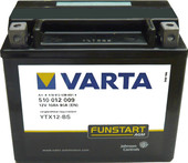 Мотоциклетный аккумулятор Varta Funstart AGM YTX12-BS 510 012 009 (10 А/ч)