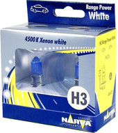 Галогенная лампа Narva H3 Range Power White 2шт [48602RPW]