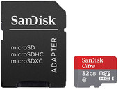 SanDisk Ultra microSDHC (Class 10) + адаптер 32GB (SDSQUNC-032G-GN6IA)