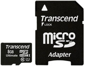 Карта памяти Transcend Ultimate microSDHC UHS-I U1 Class 10 8GB (TS8GUSDHC10U1)