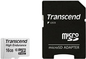 Карта памяти Transcend microSDHC HE (Class 10) UHS-I 16GB + адаптер [TS16GUSDHC10V]
