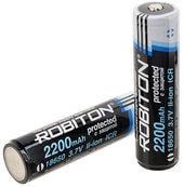Аккумуляторы Robiton 18650 2200mAh с защитой [2.2/Li18650/np]