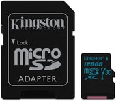 Карта памяти Kingston Canvas Go! SDCG2/128GB microSDXC 128GB (с адаптером)