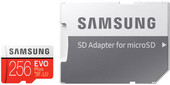 Карта памяти Samsung EVO Plus microSDXC UHS-I, U3 + адаптер 256GB