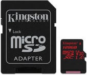 Карта памяти Kingston Canvas React SDCR/128GB microSDXC 128GB (с адаптером)