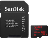 Карта памяти SanDisk Ultra microSDXC (Class 10) 128GB + адаптер (SDSDQUAN-128G-G4A)