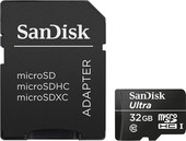 Карта памяти SanDisk Ultra microSDHC 32GB UHS-I + адаптер [SDSDQL-032G-R35A]