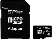 Карта памяти Silicon-Power microSDHC Elite UHS-1 (Class 10) 8 GB (SP008GBSTHBU1V10-SP)