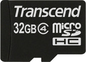 Карта памяти Transcend microSDHC (Class 4) 32GB + адаптер (TS32GUSDHC4)