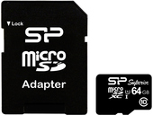 Карта памяти Silicon-Power microSDXC Superior UHS-1 (Class 10) 64GB [SP064GBSTXDU1V10SP]