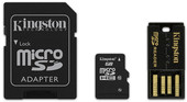 Карта памяти Kingston microSDXC (Class 10) 64GB + адаптер + карт-ридер (MBLY10G2/64GB)