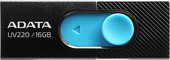 USB Flash A-Data UV220 16GB (черный/голубой)