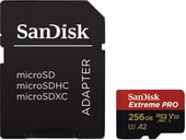 Карта памяти SanDisk Extreme PRO SDSQXCZ-256G-GN6MA microSDXC 256GB (с адаптером)