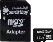 Карта памяти Smart Buy microSDHC Class 10 32GB (SB32GBSDCL10-01)